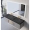 Castello Usa Thames 60-inch Gray Vanity Set with Black Top and Gold Handles CB-MC-60G-GLD-20146-BL - alternate 5